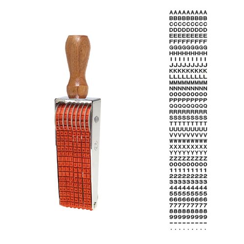 2호 영문숫자 넘버링 19종 규격 (기호 포함) 서체크기 6.5mm, 1개