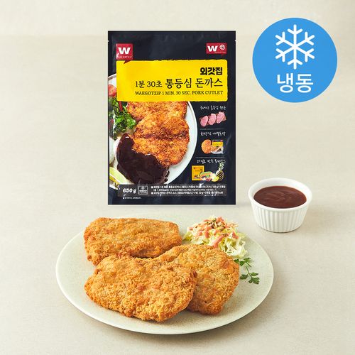 외갓집 1분 30초 통등심돈까스 100g x 5p + 소스 30g x 5p 세트 (냉동), 650g, 1개