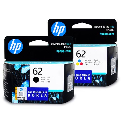 HP 62 정품잉크 C2P04AA C2P06AA, HP62검정+컬러/정품, 1세트