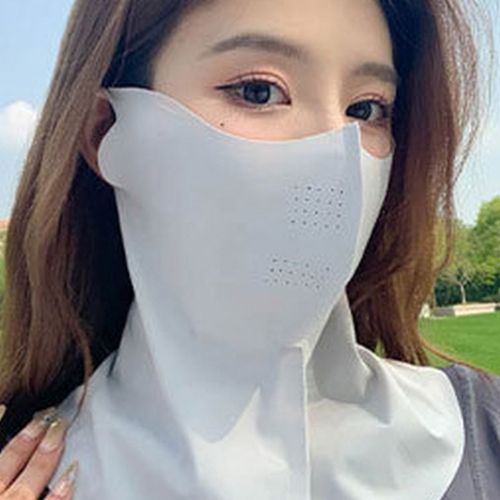 쿨 자외선차단마스크 넥가이드 아이스실크 UPF50+, 연그레이, 1개