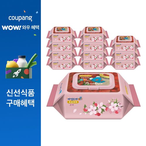 페넬로페 프르미에 로제 아기물티슈 휴대캡형, 65g, 20매, 12개