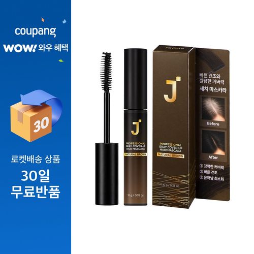 제이숲 프로페셔널 커버업 새치 마스카라 10g, 내추럴 브라운, 1개