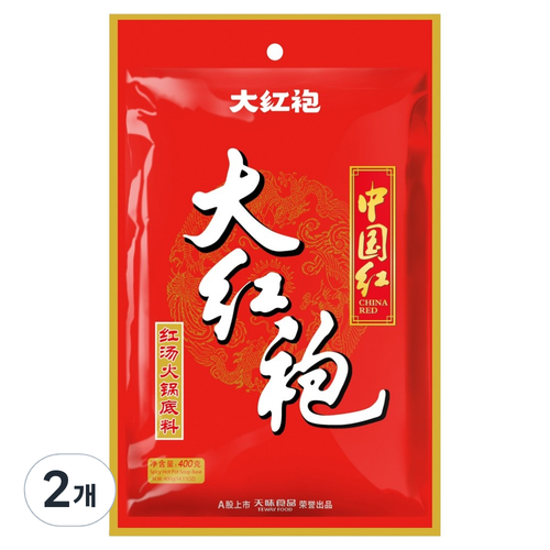 대홍포 홍탕 소우지 훠궈소스, 400g, 2개