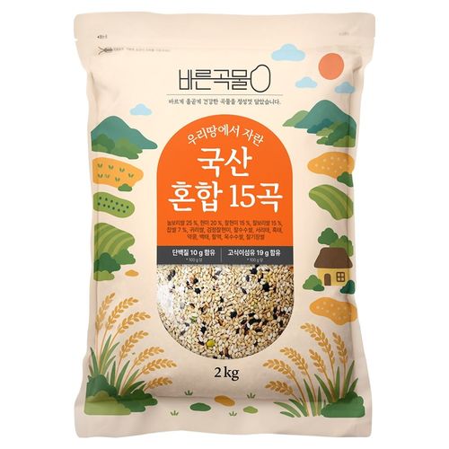 두보식품 국내산 우리땅에서 자란 혼합 15곡, 2kg, 1개