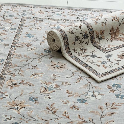 빈티지 보태니컬 플라워 셔닐 러그 카페트 2color4size