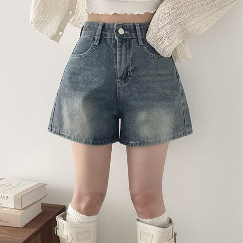 위드후이린 여성용 숏 프리썸머 데님 팬츠