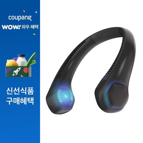 구스페리 아이스팩 휴대용 넥밴드 선풍기 대용량 배터리, Type-C30, 블랙