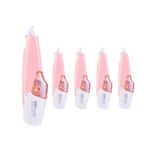 델리 수정테이프 5mm x 6m, 마카롱핑크, 5개