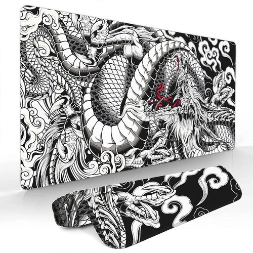 차이나 드래곤 게이밍 마우스 장패드 400X900X3MM, 1개, 흑백룡