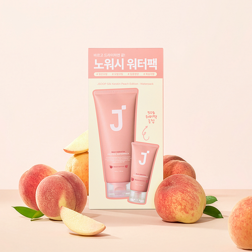 제이숲 실크케라틴 단백질 노워시 워터팩 피치 기획세트 (워터팩200g +50g), 1개, 250ml