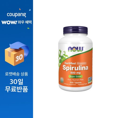 나우푸드 스피룰리나 500mg 타블렛, 500정, 1개