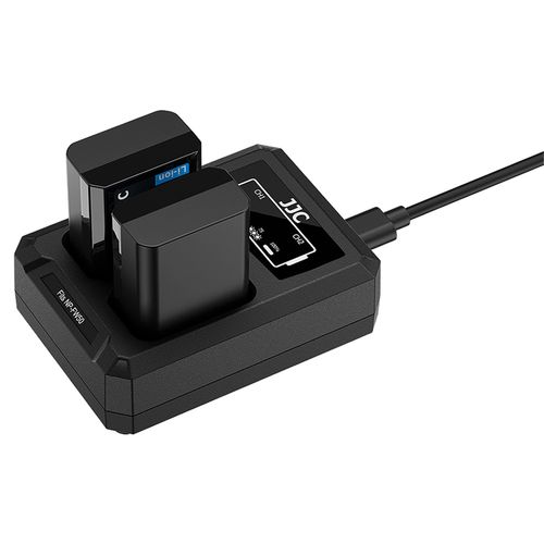 JJC 소니 NP-FW50 듀얼 배터리 충전기 RX100M7 ZV-E10 6400