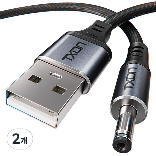 티엑스온 USB 전원케이블 DC 5v 외경 3.5mm 케이블, 2m, 2개