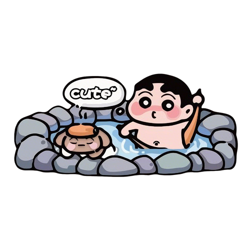 미리아 욕실 유리문 방수 스티커 짱구와 같이 온천 여행, A 1장+B 1장