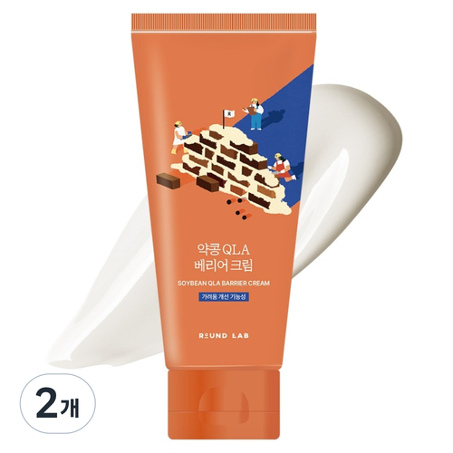 라운드랩 약콩 큐엘에이 베리어 크림, 2개, 80ml