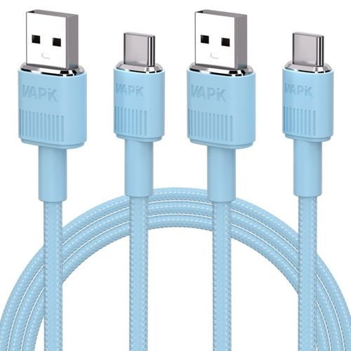 와피크 A타입-C타입 PD 60W 초고속 충전케이블 LMS01, 블루, 2개, 1.2m