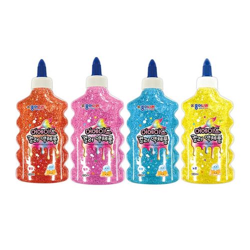 종이나라 머메이드컬러 액체 풀 180ml 반짝반짝, 빨강, 1개, 180ml