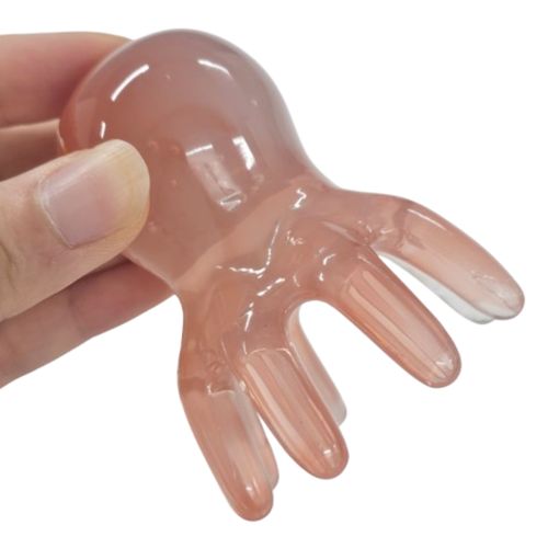 얼굴 마사지기 피부 탄력 브이라인 지압 문어모양 핑크 7cm 1P