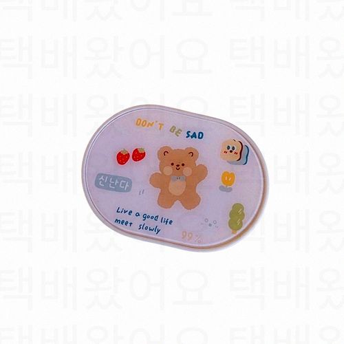 귀여운 곰돌이 토끼 렌즈 케이스 렌즈통 집게 뽁뽁이 세트 하드 소프트 흡착봉 여행용