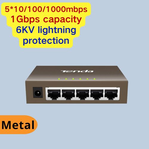 텐다 기가비트 스위치 이더넷 8포트 1000Mbps 10배 빠른 RJ45 허브 네트워크 SOHO 데스크탑 스마트 WiFi