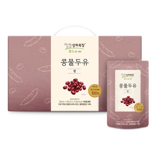 상하목장 콩물두유 팥, 15개, 180ml