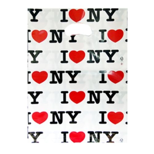 I Love NY 시리즈 포장봉투 비닐쇼핑백 비닐봉투 50장, 50장, 화이트