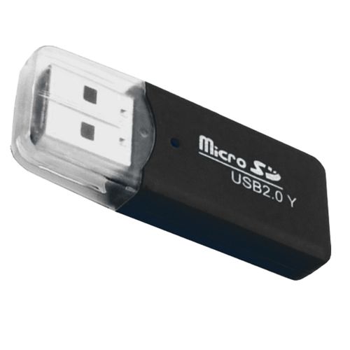 체리스팟 CS-UM1 USB 2.0 멀티 카드리더기 TF 마이크로SD 지원, 1개, 블랙, CS-UM1