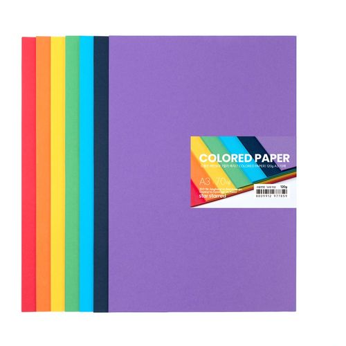 star starred 도톰한 레인보우 7컬러 색지(7 COLORED PAPER)