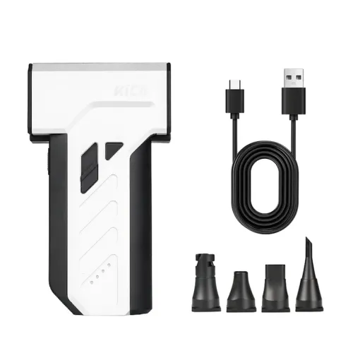 KiCA Jet Fan Ultra 무선 에어 더스터 강력한 전동 블로어 LED 라이트 탑재 휴대용 충전식 청소 도구