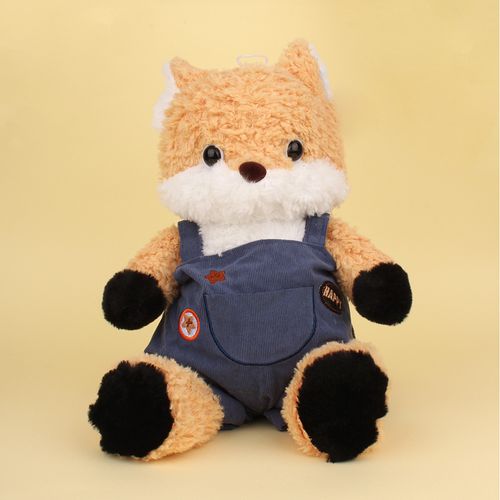 귀여운 여우 멜빵 대형인형 바디필로우 애착인형, 1개, 혼합, 40cm