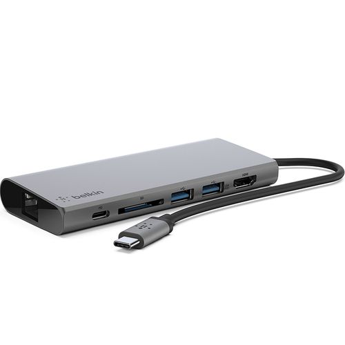벨킨 USB C타입 멀티미디어 허브 F4U092bt, 혼합색상