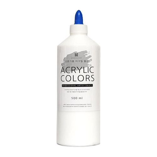 아크릴물감 500ml 화이트, 1개, 500ml