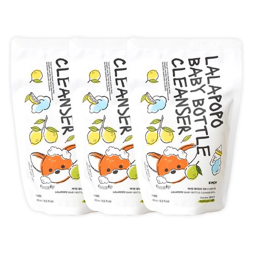 케이맘 랄라베베 젖병식기세정제 거품형 리필 쿨라임향, 400ml, 3개