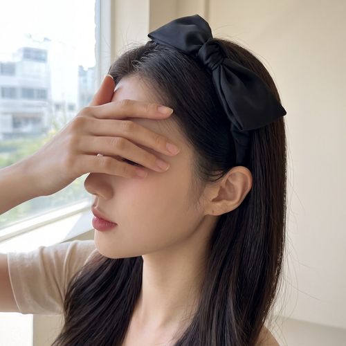 새틴 빅 리본 헤어밴드 N749