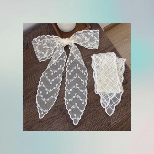 스카프 레이스 자수 액세서리 타이 코디 소품 스트랩