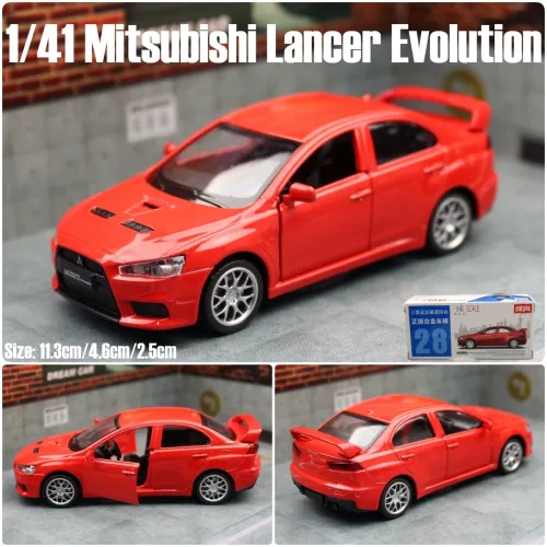 1/41 미쓰비시 랜서 에볼루션 EVO X 어린이를위한 장난감 자동차 모델 Welly 다이 캐스트 레이스 차량 미