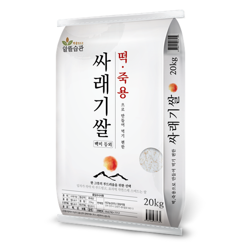 떡을 만드는 알뜰습관 떡죽용으로 만들어 먹기 편한 싸래기쌀, 20kg, 1개, 등 외