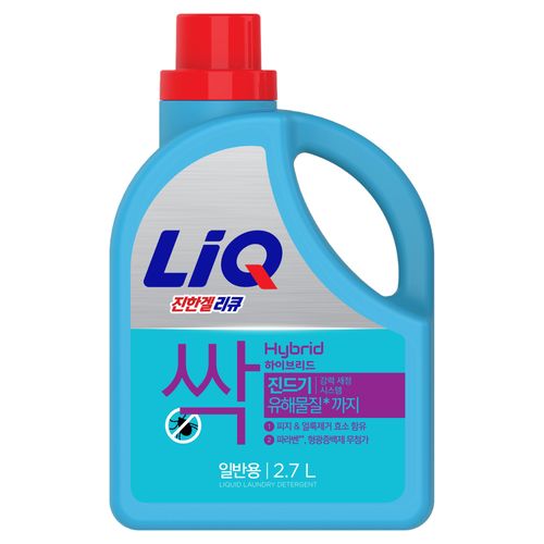 리큐 진한겔 하이브리드 피지 진드기 분비물제거 세탁세제 일반용, 1개, 2.7L