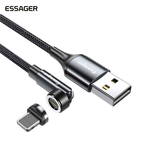 ESSAGER 유니버설 540도 회전 3A USB-A to 라이트닝 고속 충전 케이블