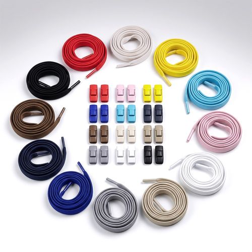 모락 매듭없는 무매듭 탄력 운동화끈 신발끈 + 고정클립 10개 5켤레용