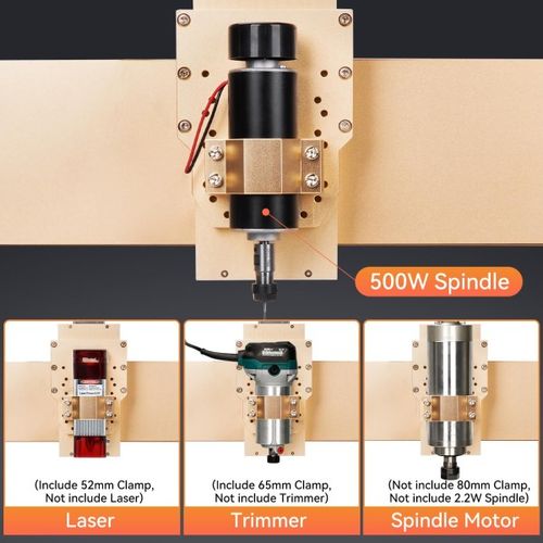 LUNYEE 4040 터보 CNC 루터, 선형 레일 3 축 타각기, 목재 아크릴 알루미늄에 적합, 500W