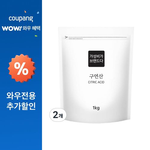 가성비가브랜드다 파우치형 구연산, 1kg, 2개