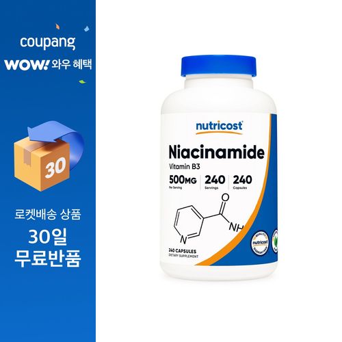 뉴트리코스트 나이아신아마이드 비타민 B3 500mg 캡슐