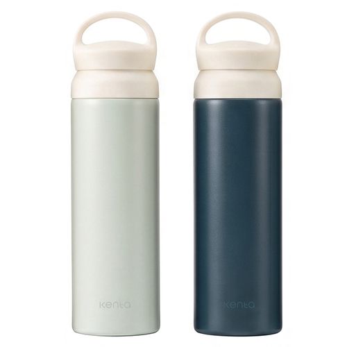KENTA 어반 이중 진공 스테인리스 텀블러 2종 세트, 2개, 500ml, 크림민트, 피콕블루