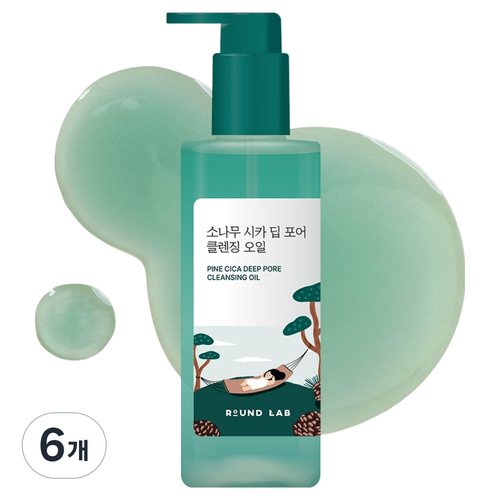 라운드랩 소나무 시카 딥 포어 클렌징 오일, 6개, 200ml