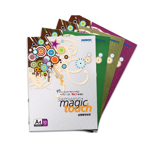 (삼원) 매직터치 A4 180g 10장(1팩) 단면 머메이드지 OA 용지