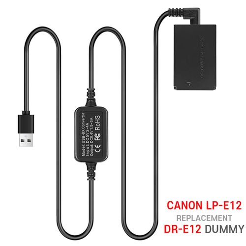 캐논 LP-E12 USB 더미배터리 커플러/ EOS M200,M50,M100,PowerShot SX70 HS