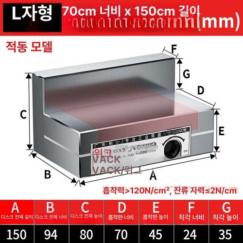 마그네틱척 영구자석 사각 선반 밀링 자석척 곡선형