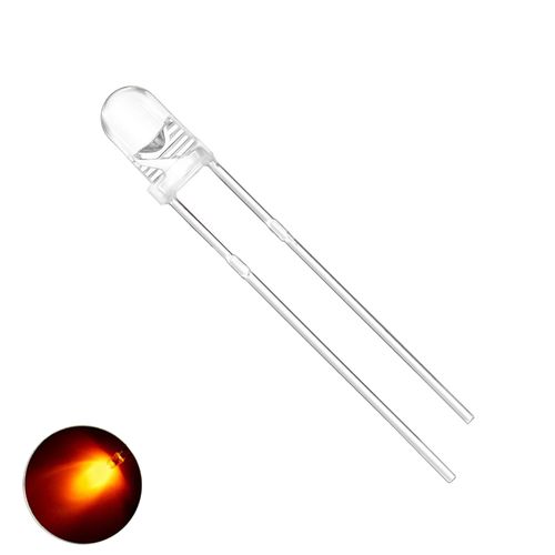3mm 고휘도 오렌지 10개 LED 램프 2핀 3파이 다이오드 DIY 전자부품