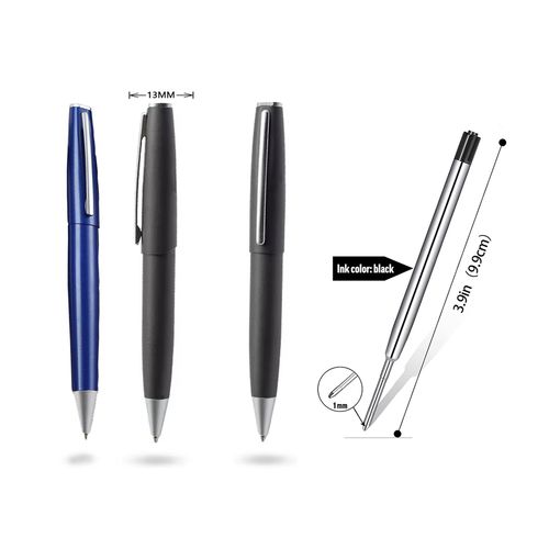 JABA 볼펜 YA287 1.0mm 고급형 금속펜 럭셔리 부드럽고 매끄럽운 그립감, 1개, 블랙